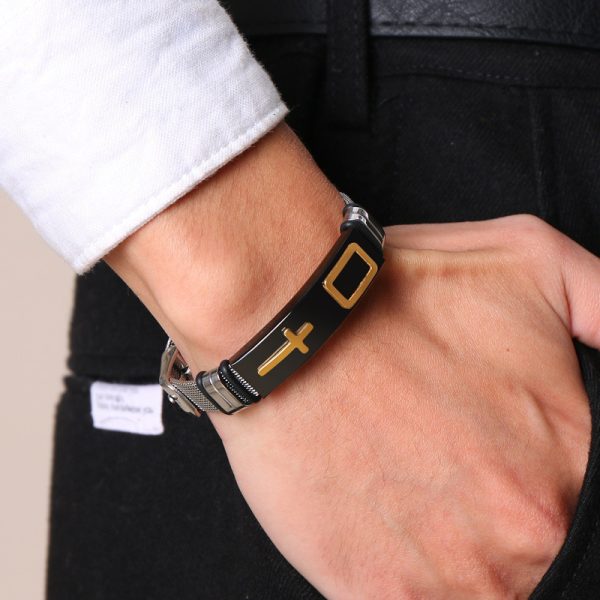 Titanium Steel Cross Bracelet