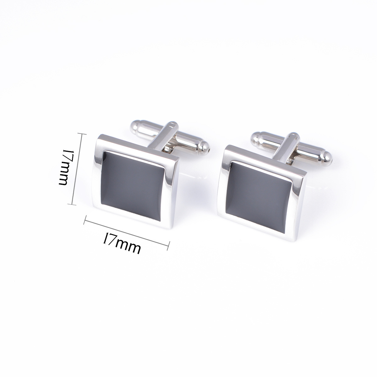 Classic Black Square Boat-Anchor Cufflinks - Image 3