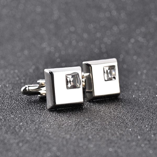 Personalized Geometric Diamond Cufflinks