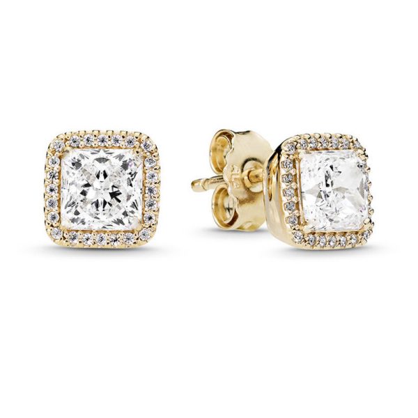 Shining Love Charm Stud Earrings