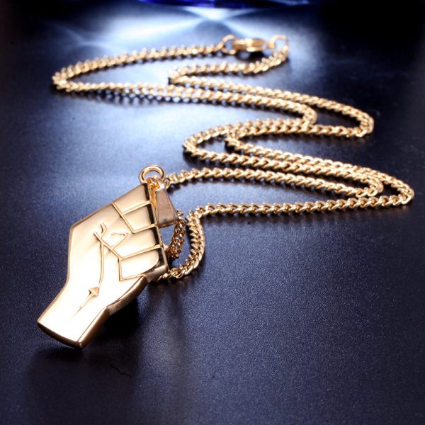 Men’s Fist Pendant Stainless Steel Necklace
