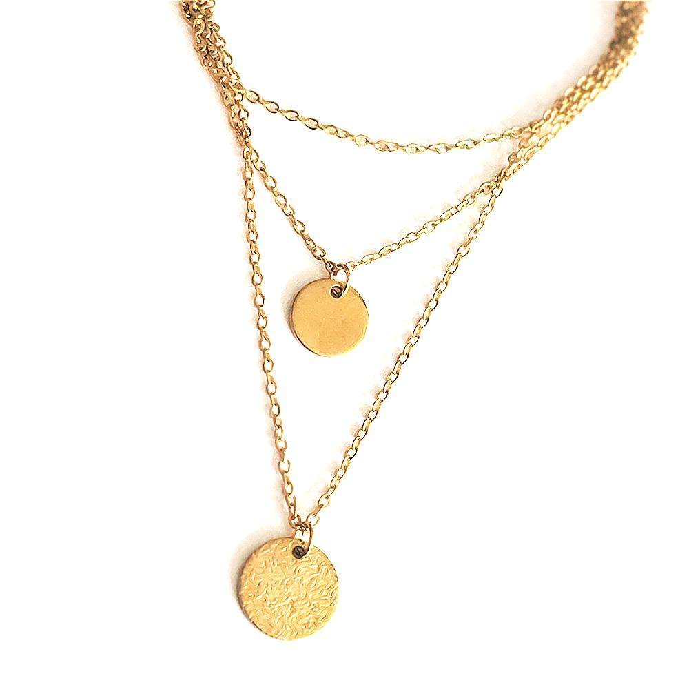 14K Gold-Plated Layered Choker Necklace - Image 4