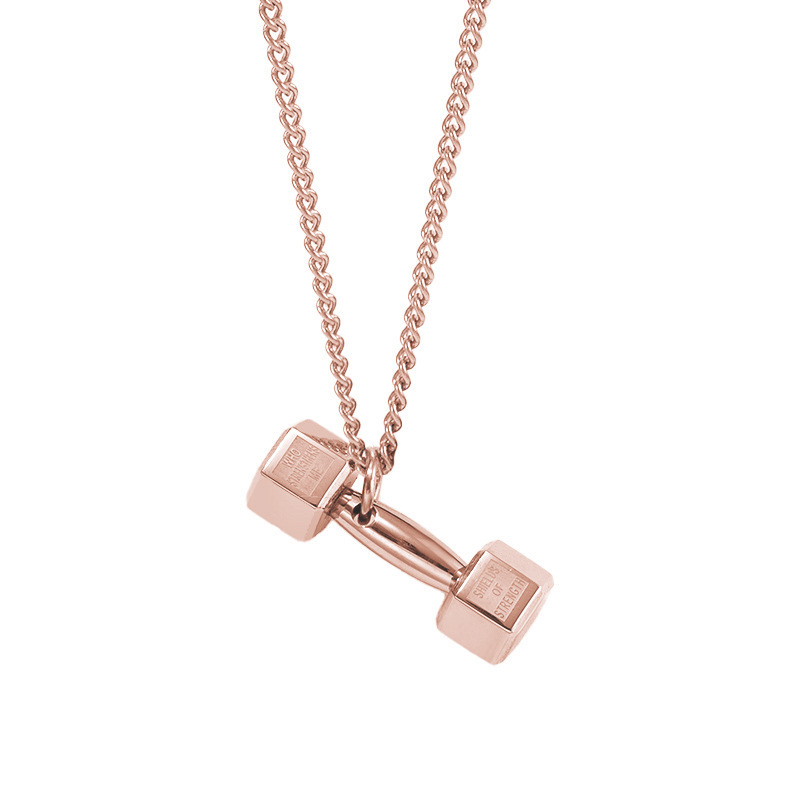 Geometric Dumbbell Pendant Necklace - Image 4
