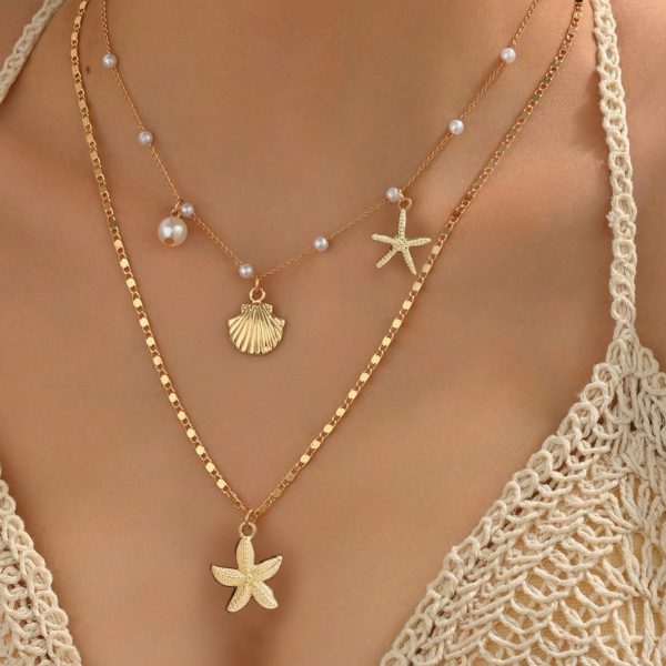 Ocean-Themed Multi-Layered Necklace