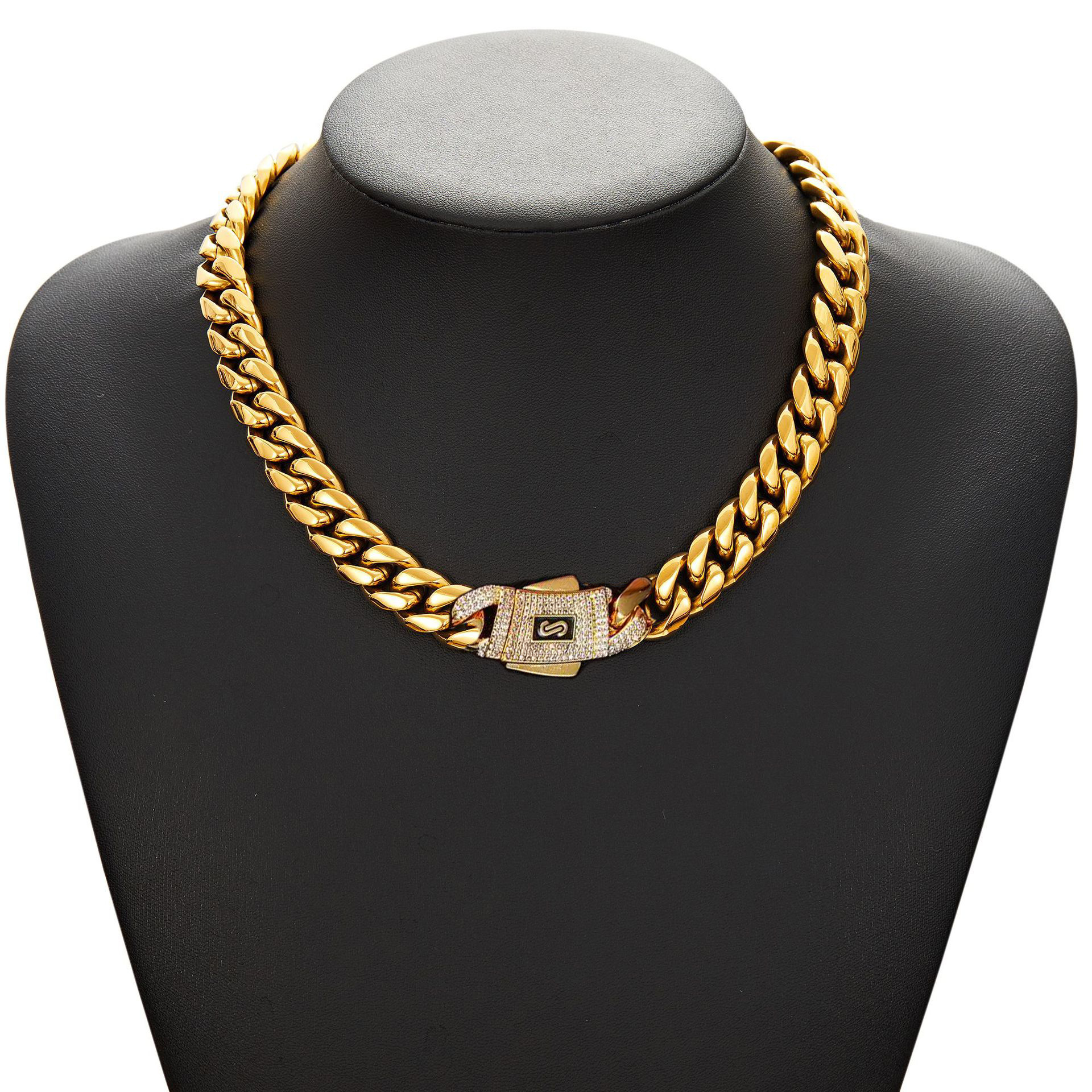 Men’s 14 mm Stainless Steel Woven Chain Necklace