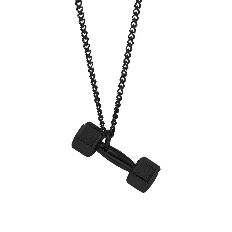 Geometric Dumbbell Pendant Necklace - Image 2