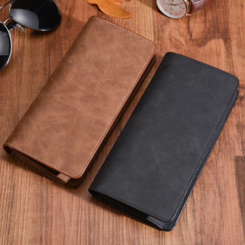 Genuine Leather Long Wallet Coin Bag