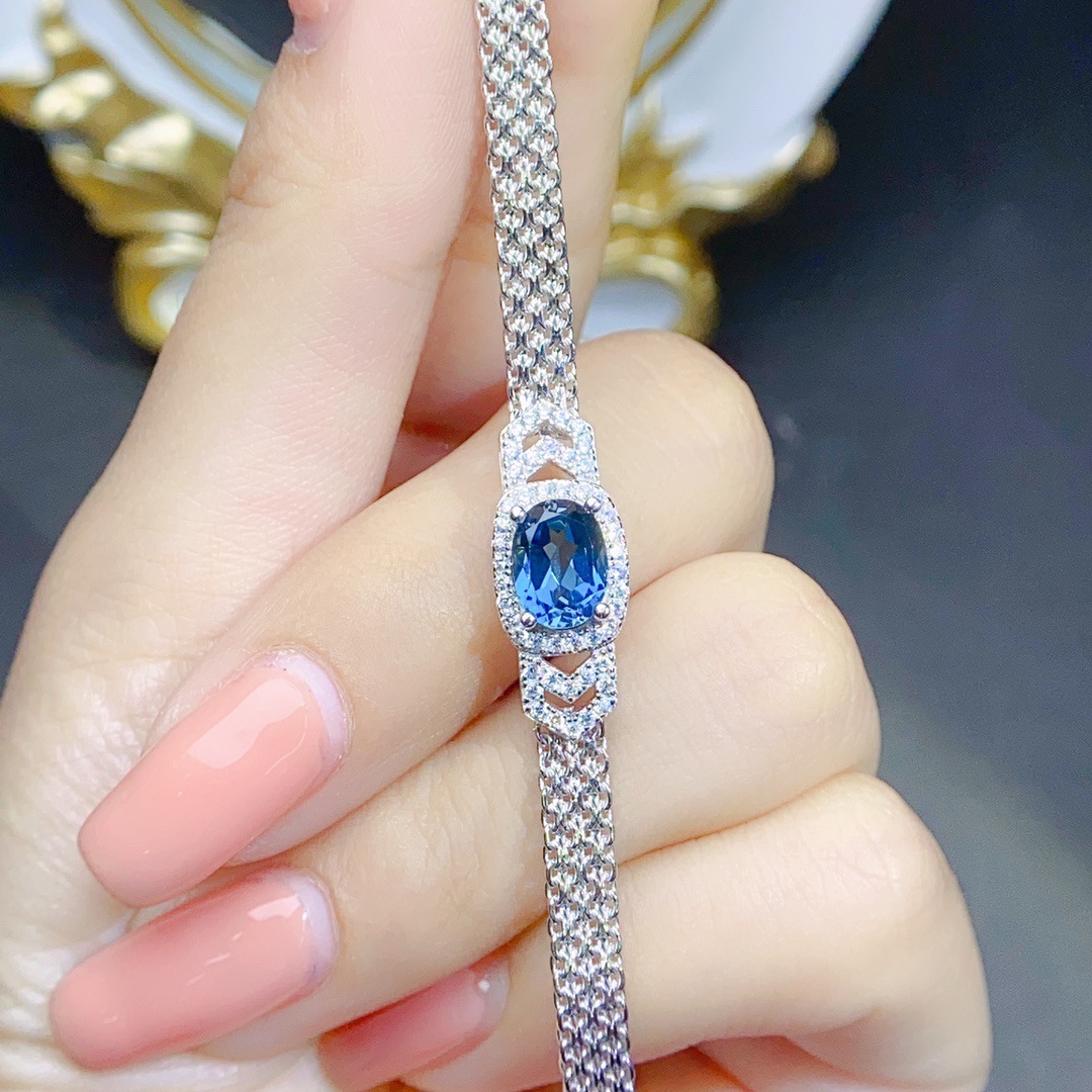 Women’s Natural Topaz Silver Bracelet - Image 3