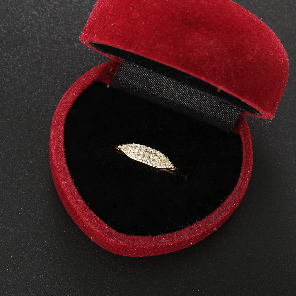 Women’s Gold-Plated Minimalist Zircon Ring - Image 2