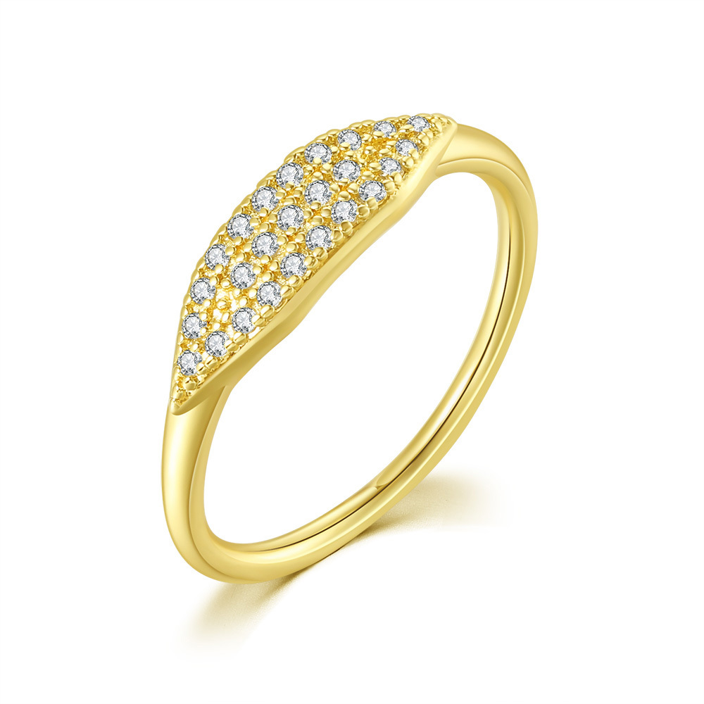 Women’s Gold-Plated Minimalist Zircon Ring - Image 8