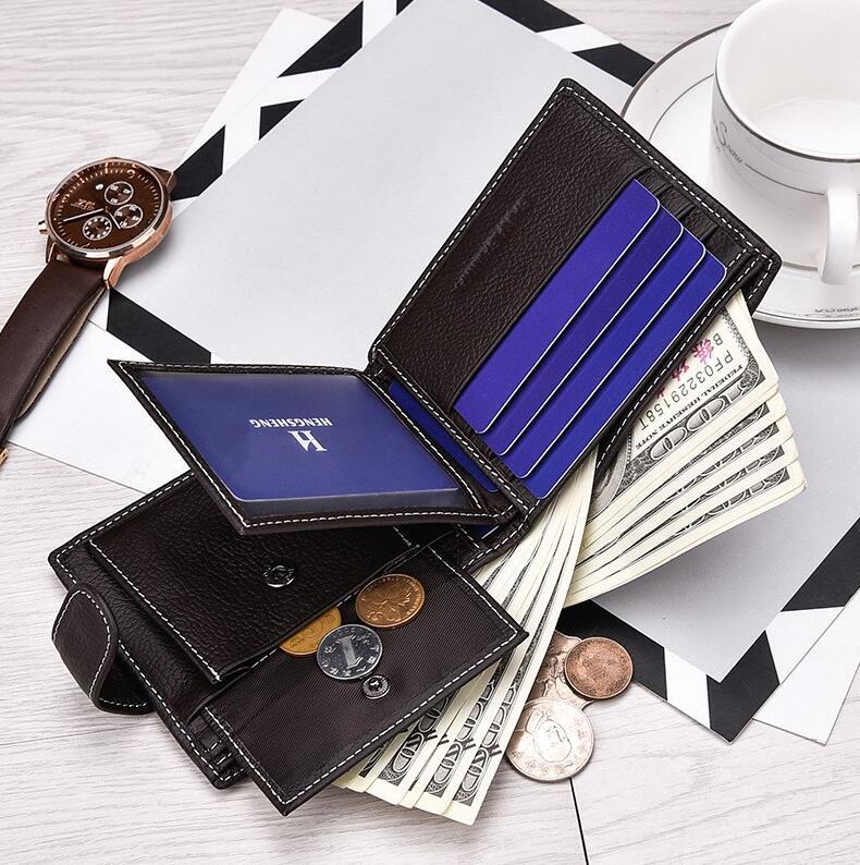 Men’s Genuine Leather Short Wallet - Image 4