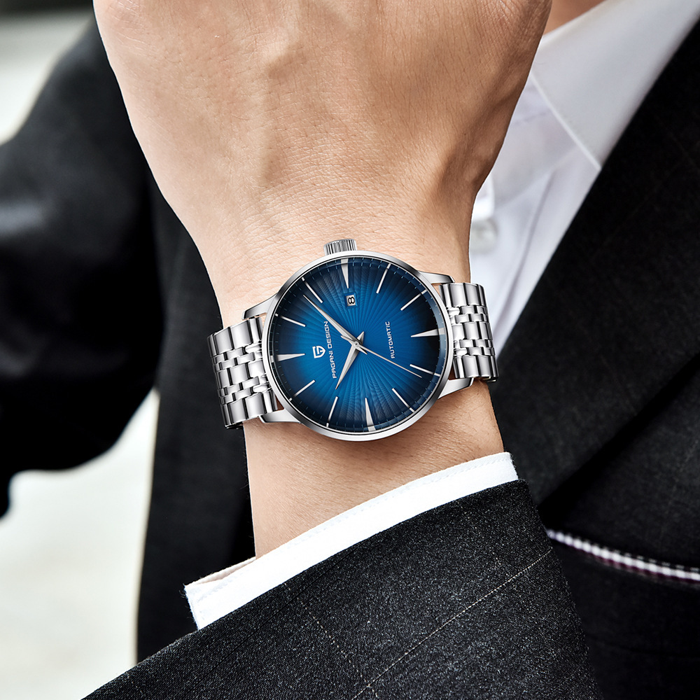 Men’s Fashion Mechanical Steel-Band Watch