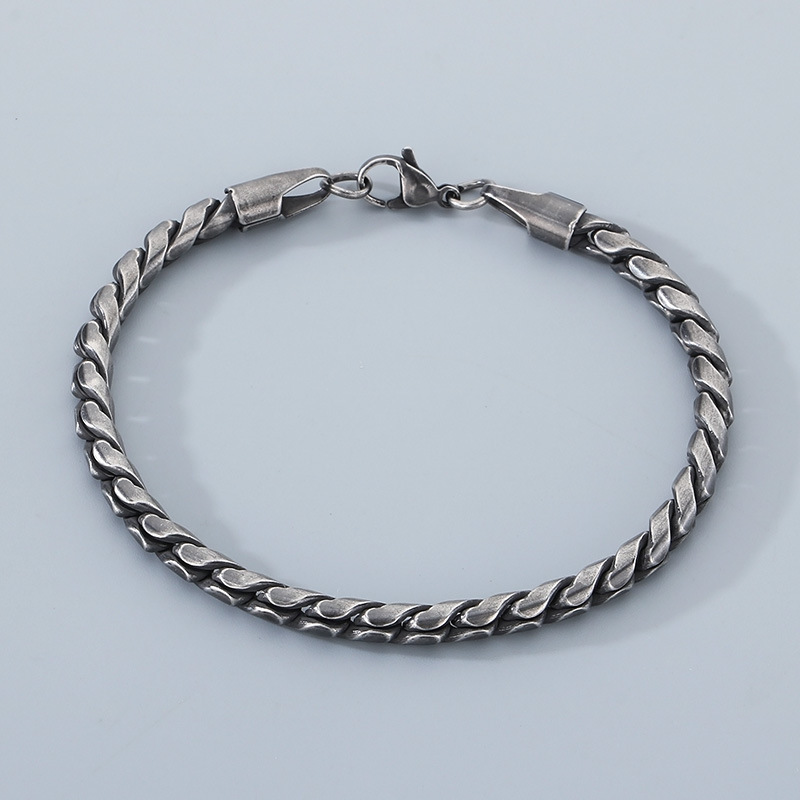 Men’s Twisted-Rope Titanium Steel Bracelet - Image 6