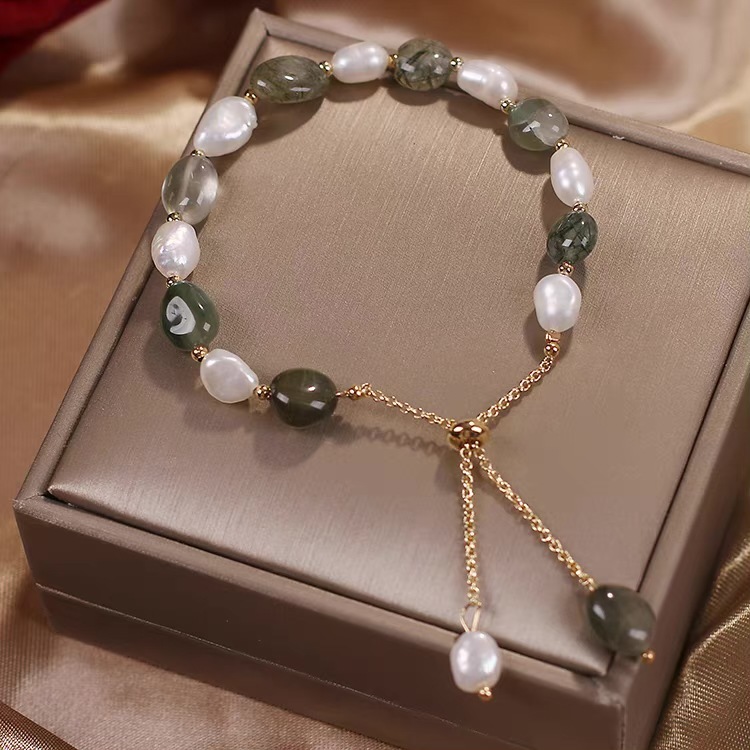 Pearl Crystal Slider Bracelet - Image 7
