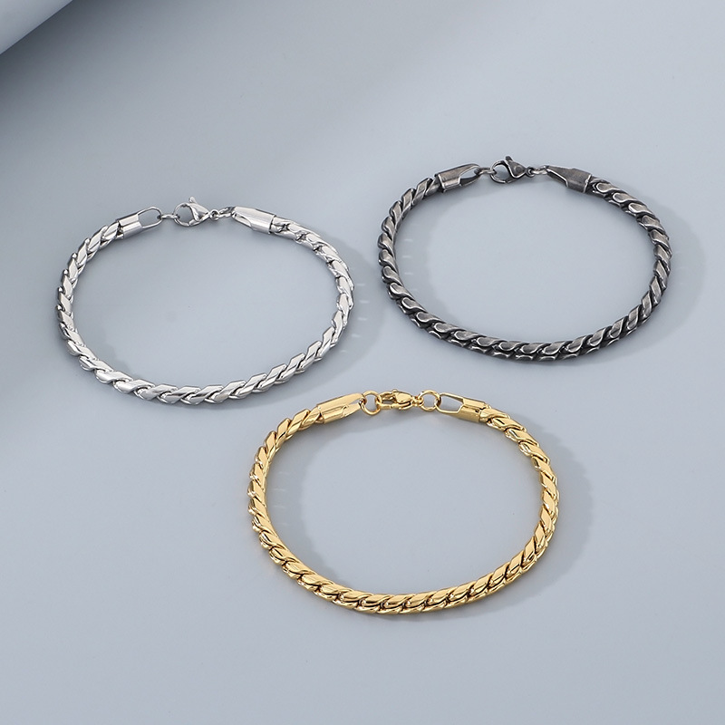 Men’s Twisted-Rope Titanium Steel Bracelet - Image 3