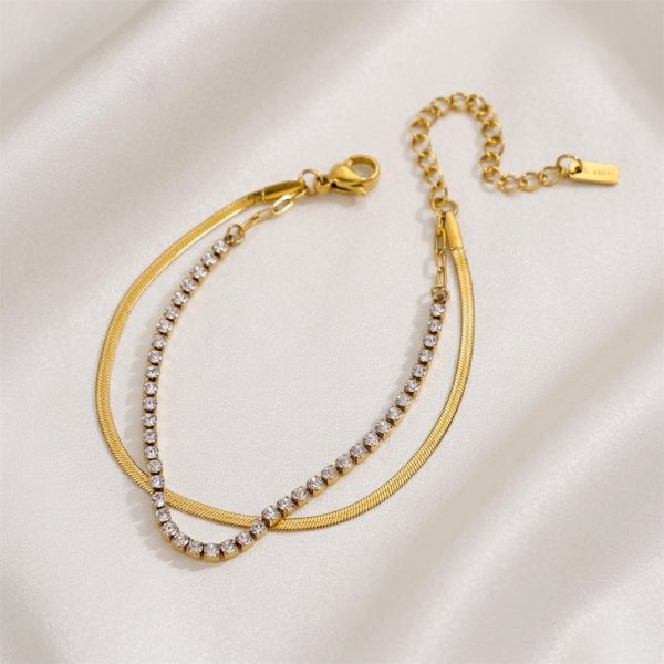 Women’s Geometric Line Titanium Steel Bracelet