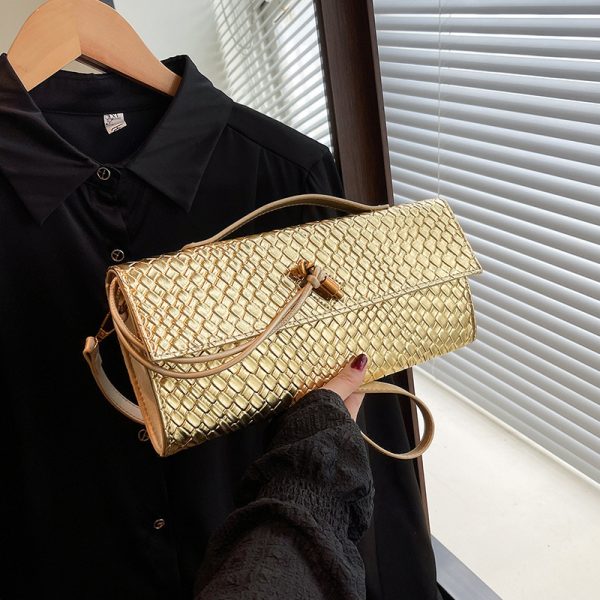 Woven PU Leather Crossbody Bag