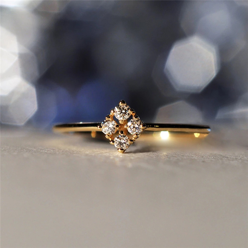 Night Sky Four-Heart Zircon Ring - Image 3