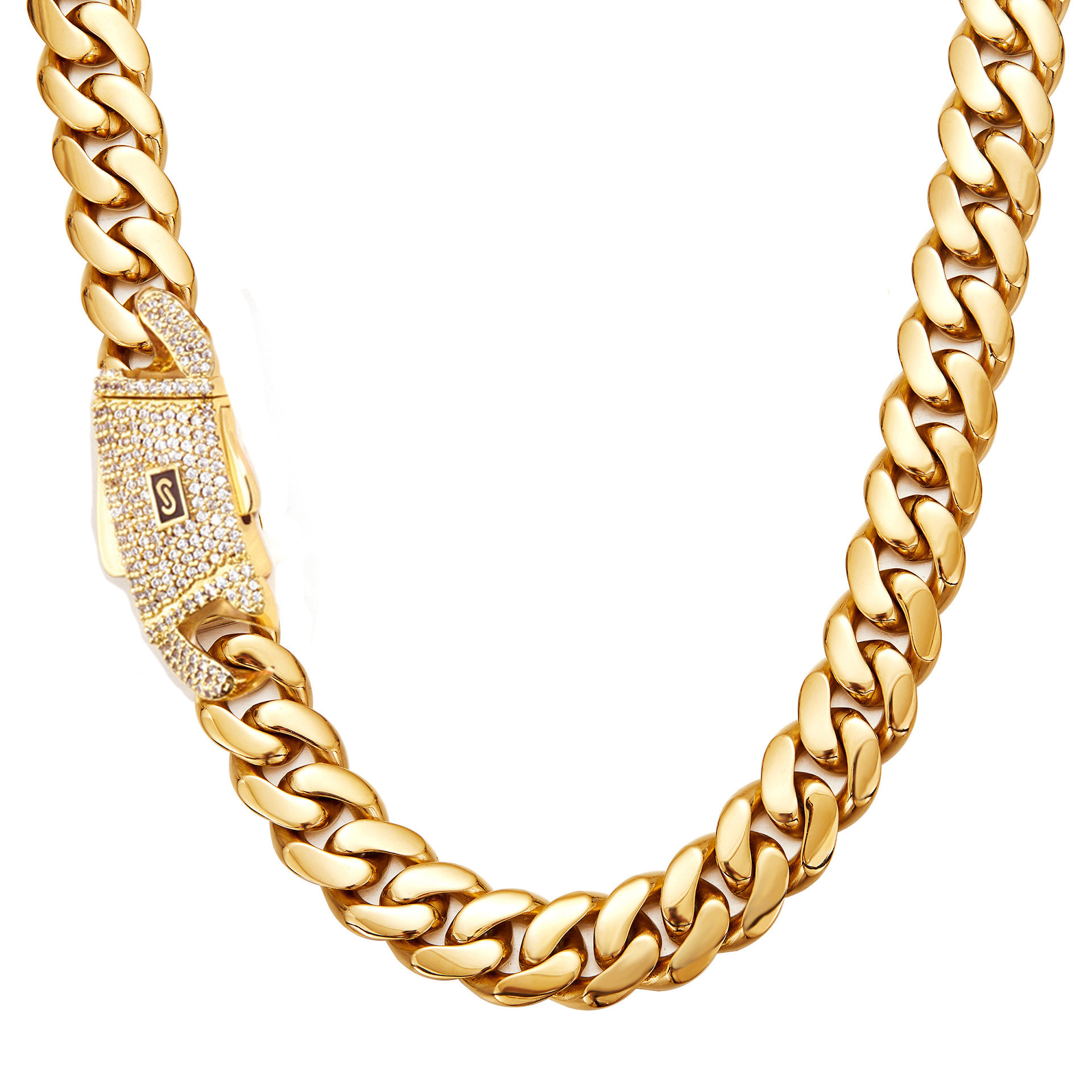 Men’s 14 mm Stainless Steel Woven Chain Necklace - Image 5