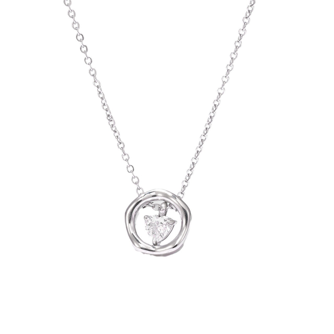 Floating Heart O-Ring Necklace - Image 3