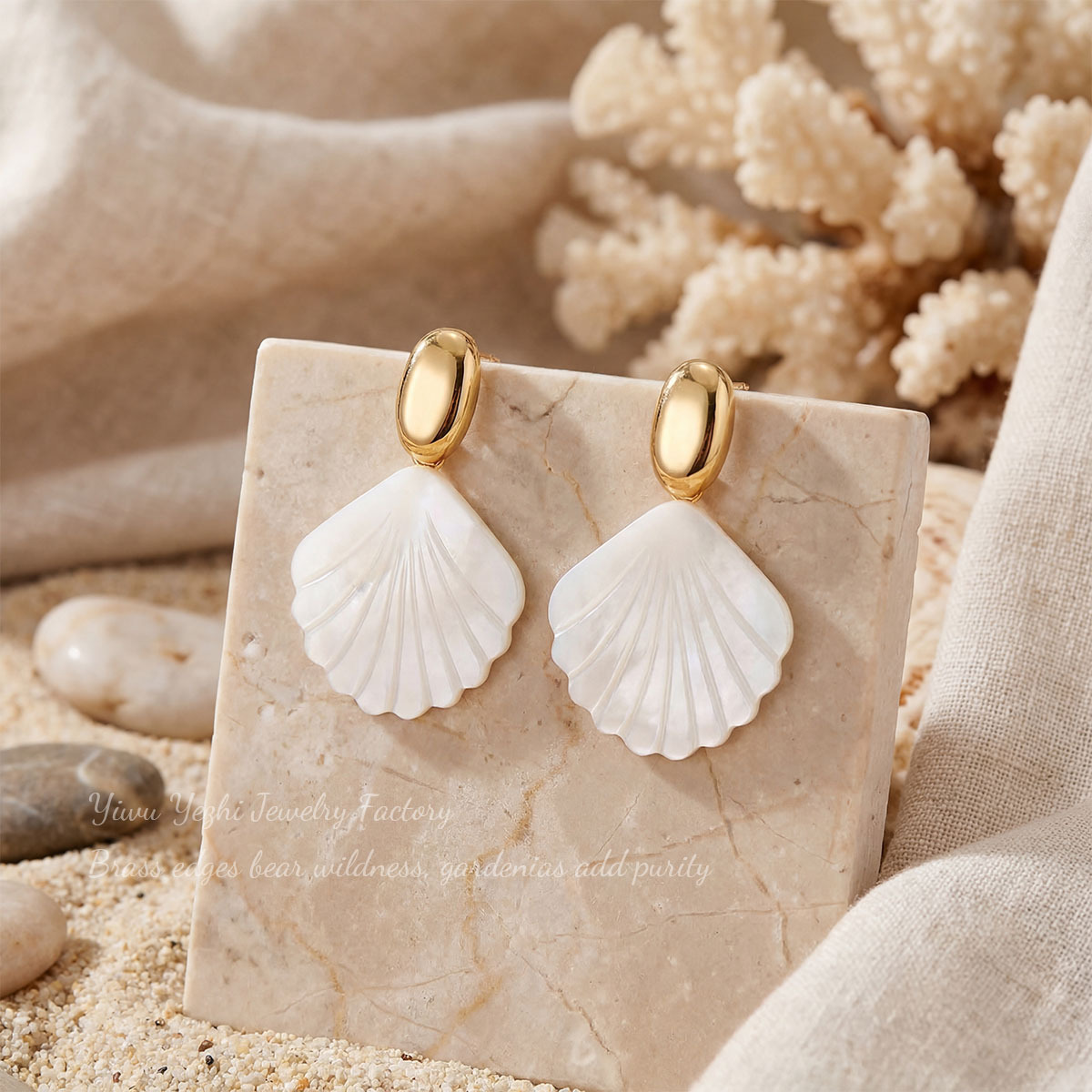 Fresh Shell Style Earrings - Image 3