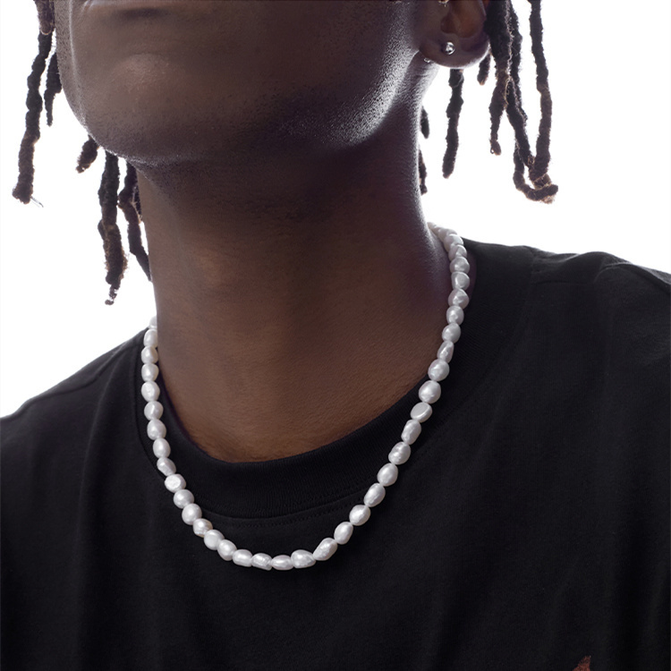 Natural Baroque Pearl Cross Necklace - Image 5
