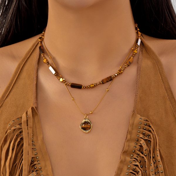 Vintage Tiger’s Eye Bead Necklace