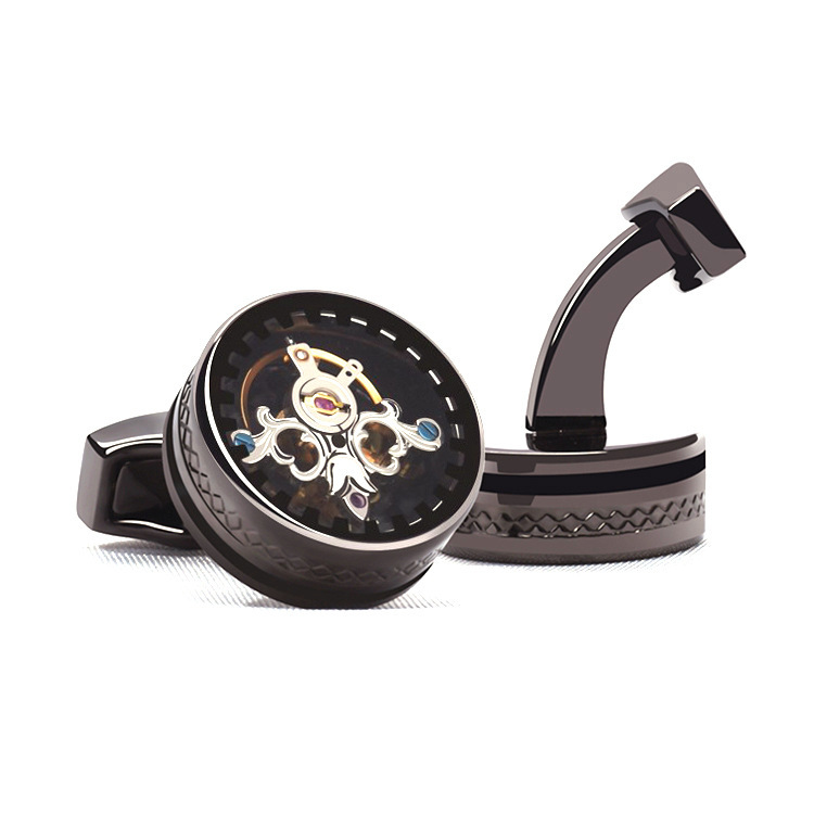 Tourbillon-Style Geometric Business Cufflinks - Image 6