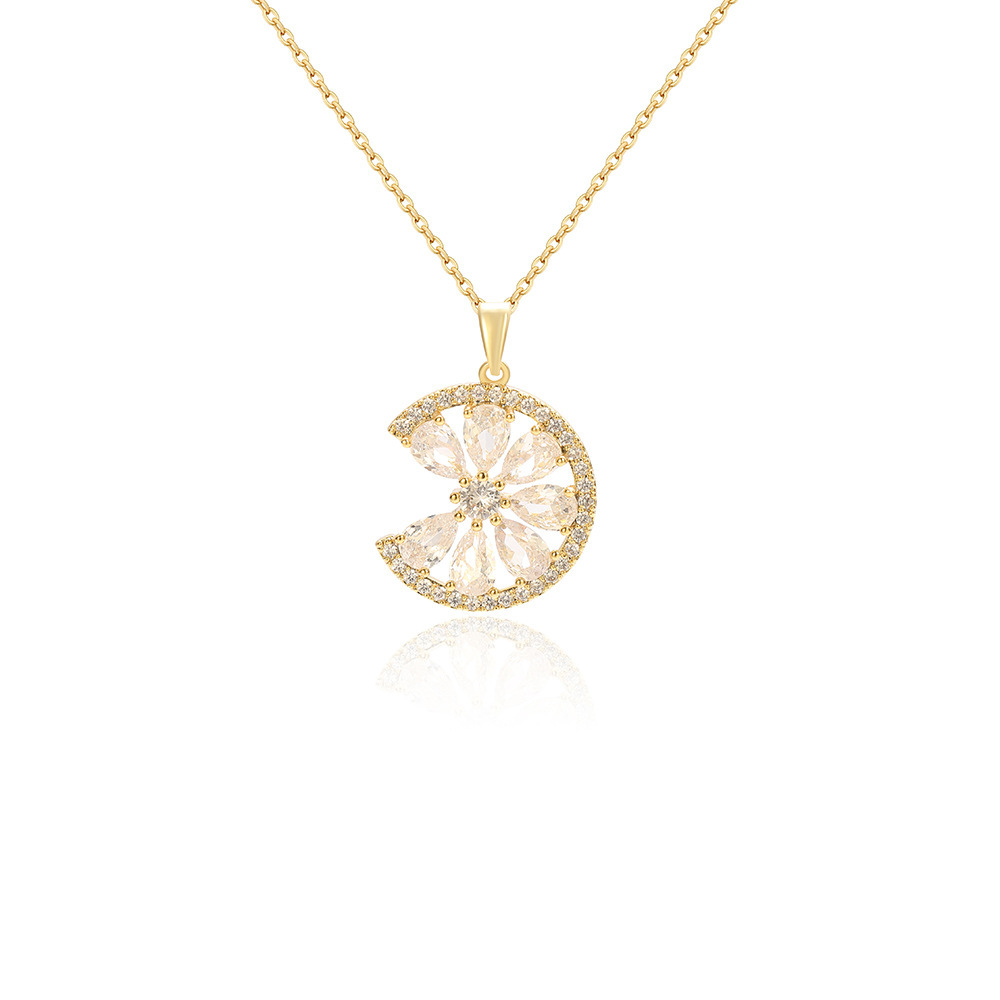 Crescent Moon Floral Necklace - Image 6
