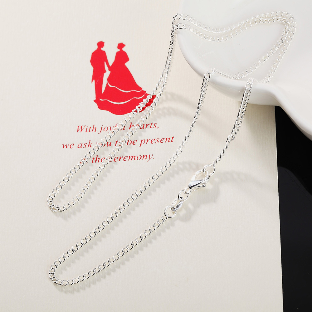 European and American 2 mm Side-Chain Necklace - Image 4