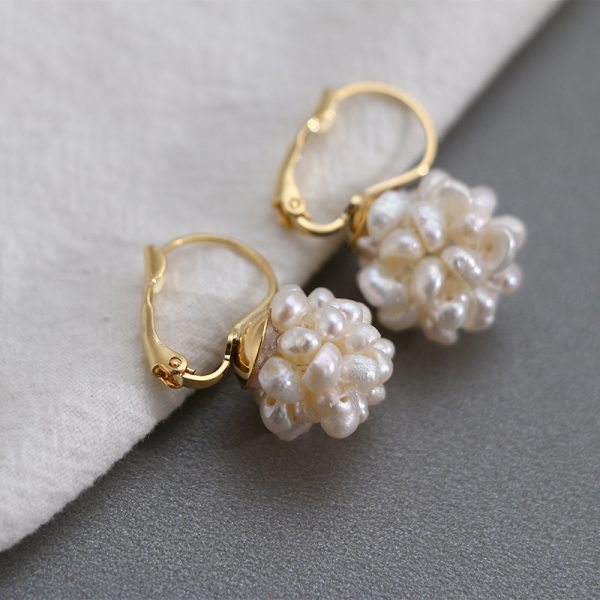Minimalist Natural Pearl 14K Gold-Tone Earrings