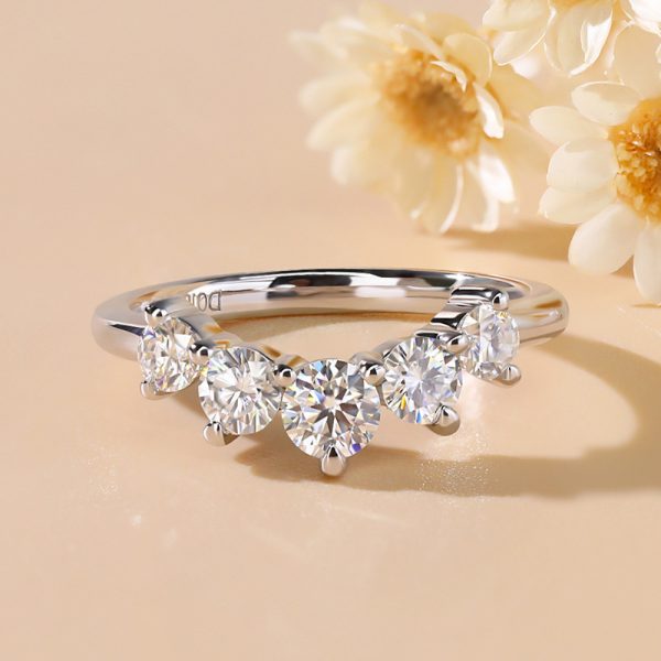 925 Sterling Silver Moissanite Ring for Women