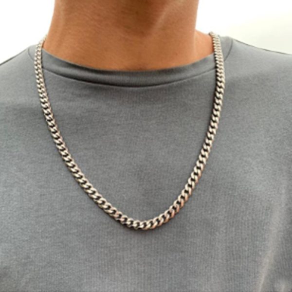 Men’s Stainless Steel Cuban Chain Necklace