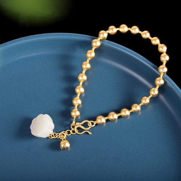 Gold-Plated 925 Silver Lotus Bracelet