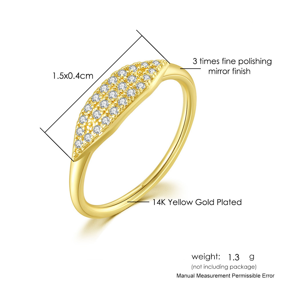 Women’s Gold-Plated Minimalist Zircon Ring - Image 5