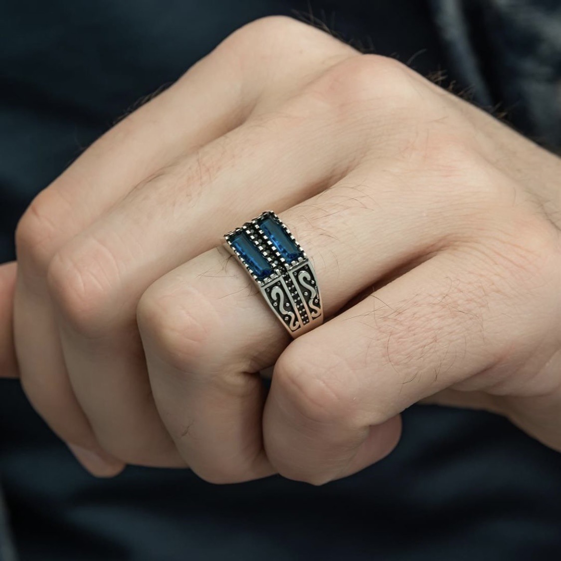 Men’s Alloy Zircon Ring - Image 3
