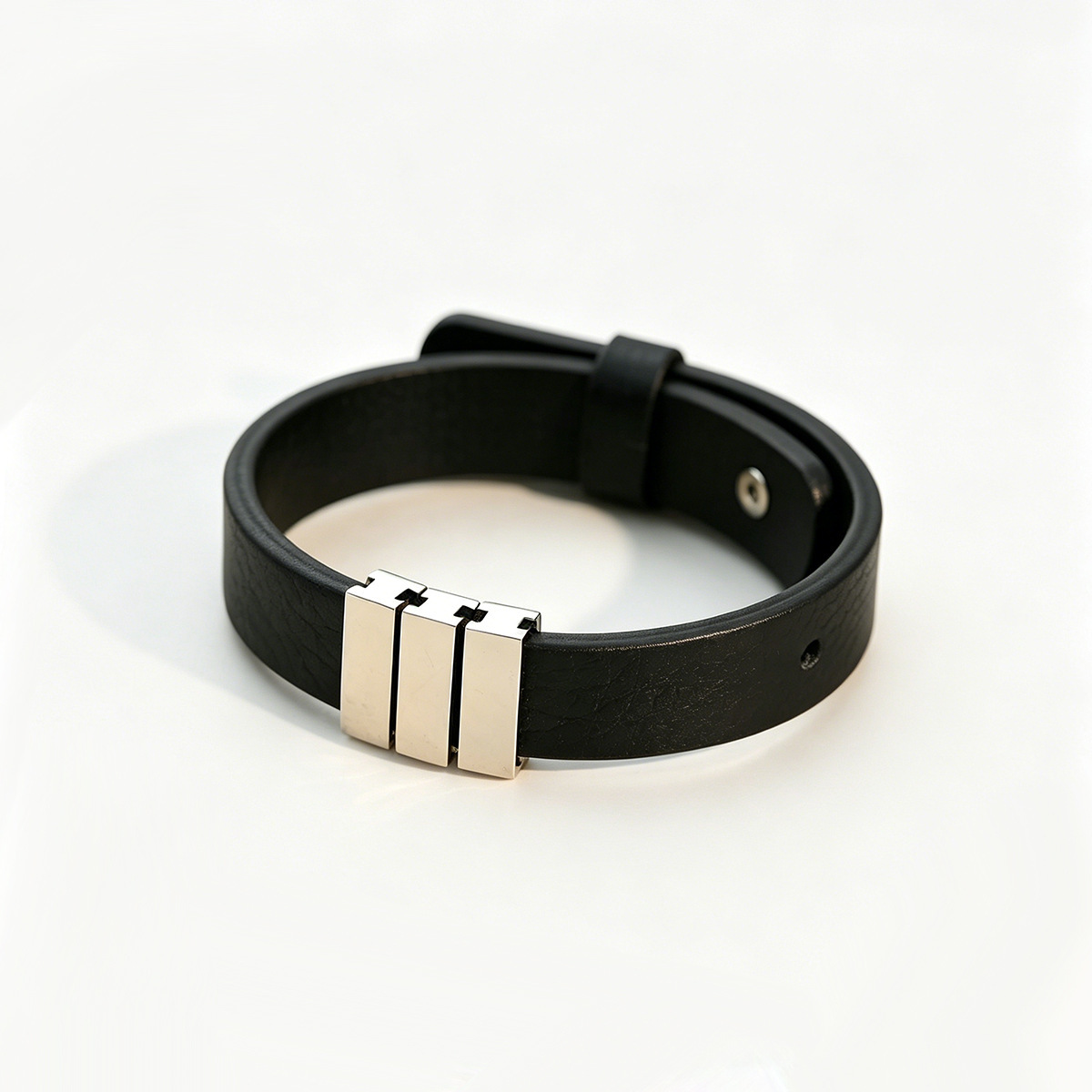 Minimalist Leather Magnetic-Clasp Bracelet - Image 6