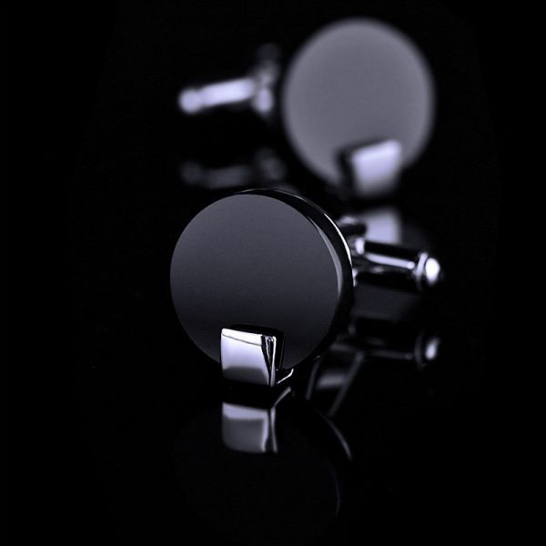 Round Black Onyx Cufflinks