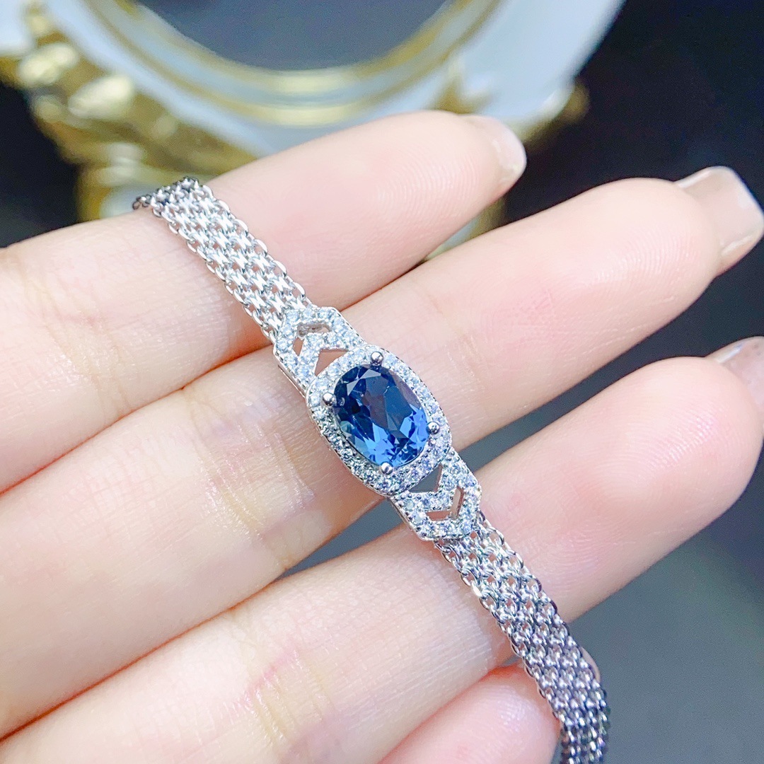 Women’s Natural Topaz Silver Bracelet - Image 4