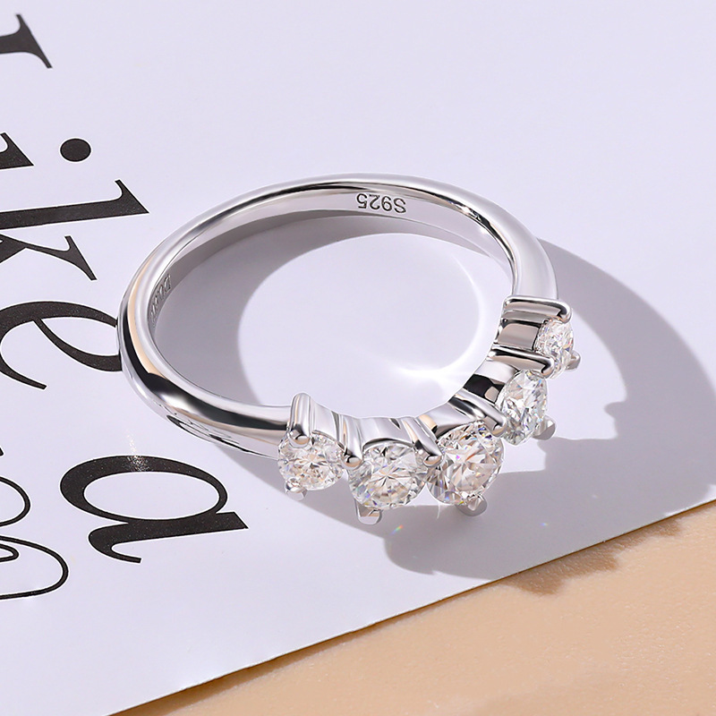 925 Sterling Silver Moissanite Ring for Women - Image 3