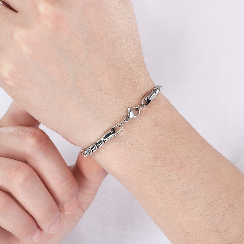 Men’s Twisted-Rope Titanium Steel Bracelet - Image 2