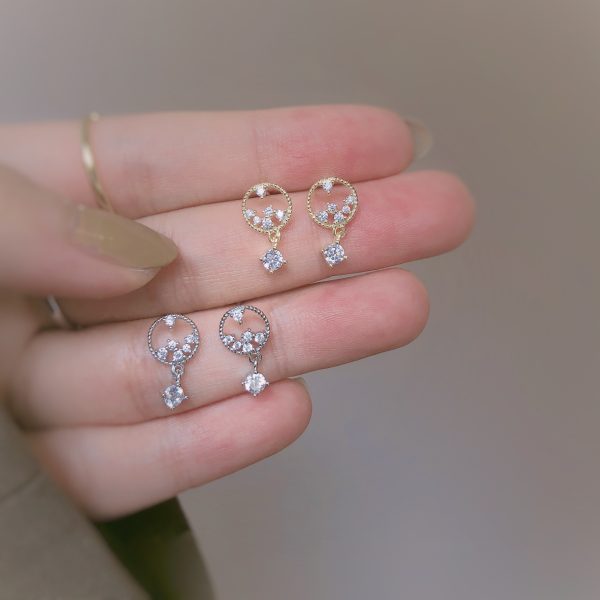25 Women’s 925 Silver Hollow Stud Earrings