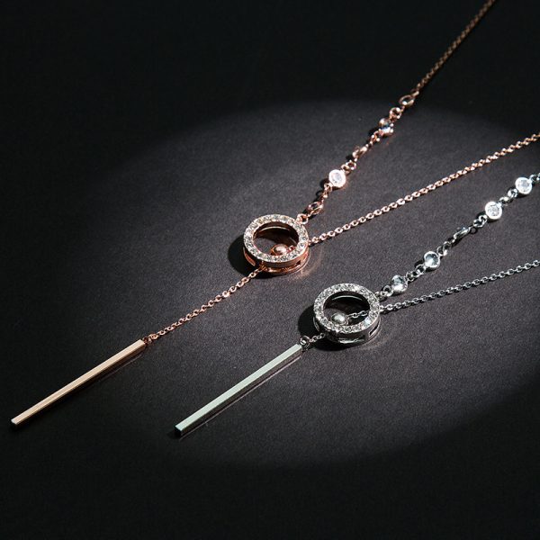 Long Minimalist Sweater Necklace