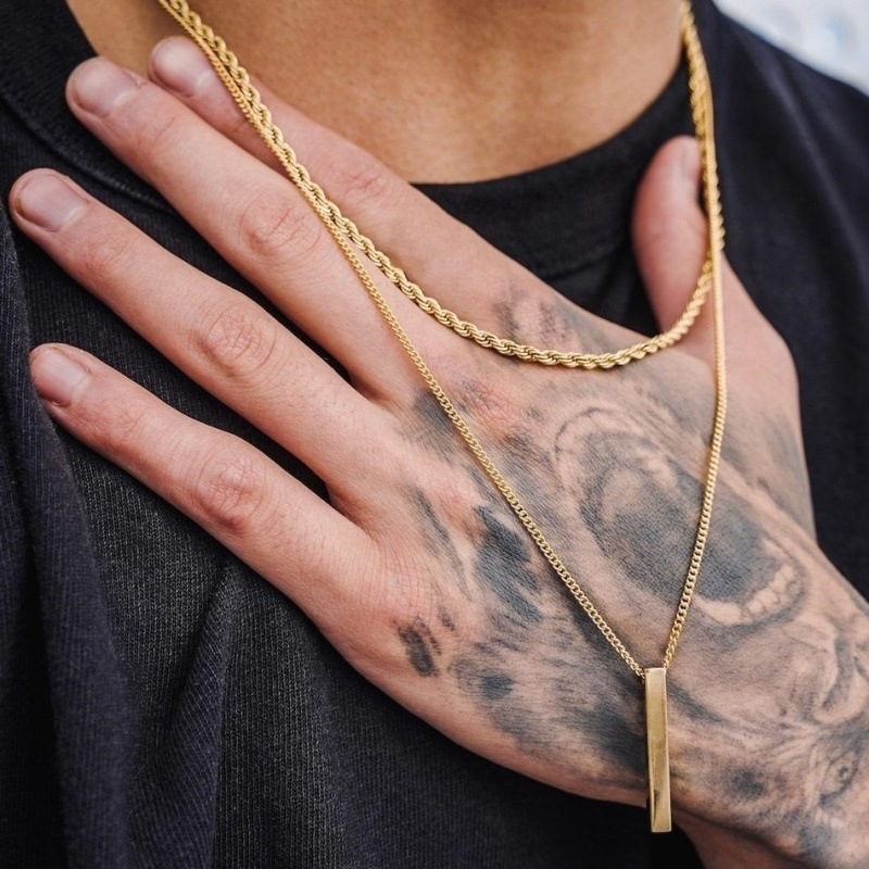 Men’s Alloy Crystal Necklace - Image 8