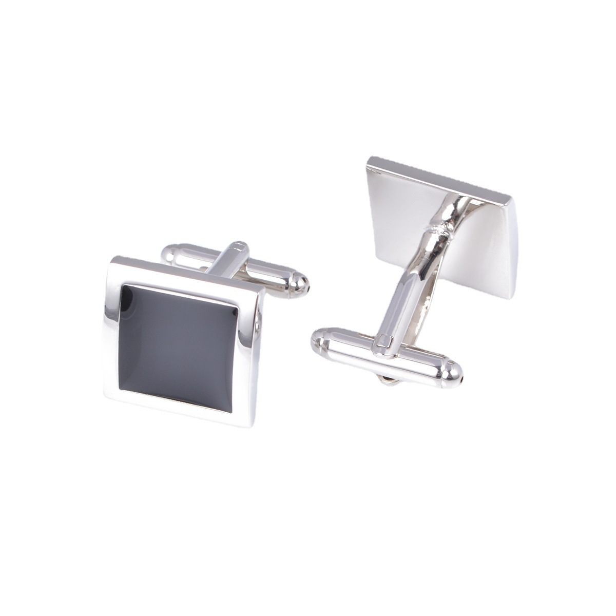 Classic Black Square Boat-Anchor Cufflinks - Image 4
