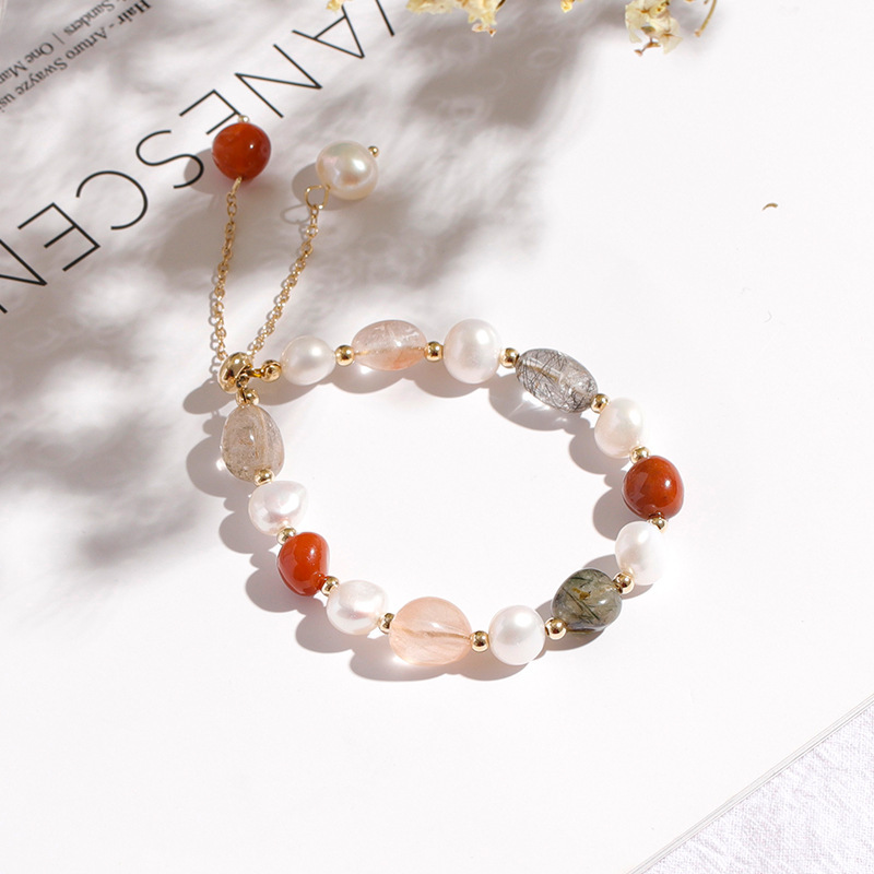 Pearl Crystal Slider Bracelet