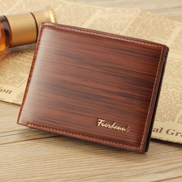 Men’s Glossy Two-Tone Short Wallet