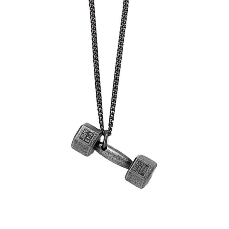 Geometric Dumbbell Pendant Necklace - Image 8