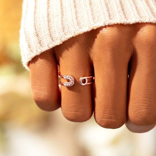S925 Sterling Silver Open Line Ring for Women