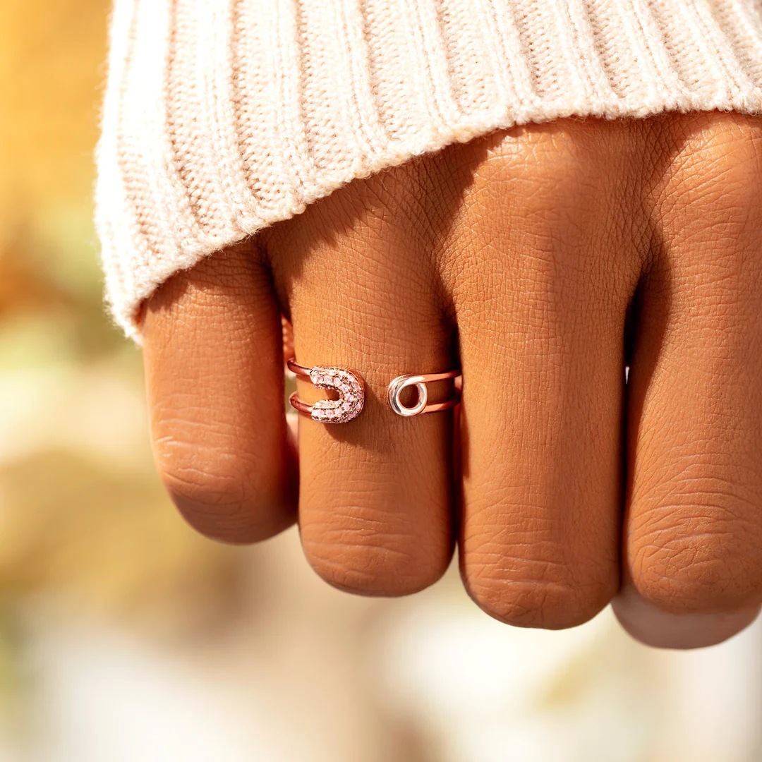 S925 Sterling Silver Open Line Ring for Women